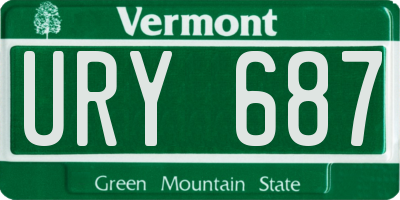 VT license plate URY687