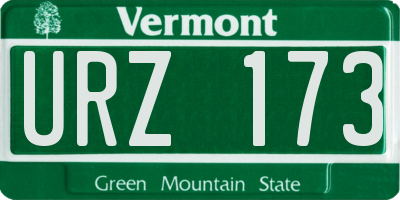 VT license plate URZ173