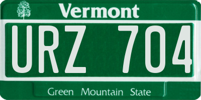 VT license plate URZ704