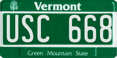 VT license plate USC668