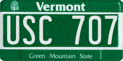 VT license plate USC707