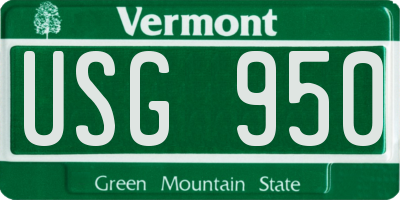 VT license plate USG950