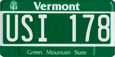 VT license plate USI178