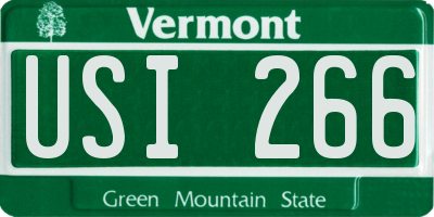 VT license plate USI266