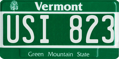 VT license plate USI823