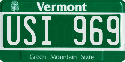 VT license plate USI969