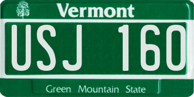 VT license plate USJ160