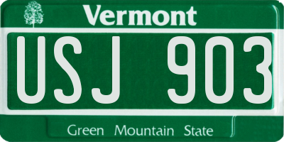 VT license plate USJ903