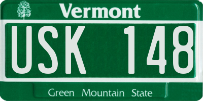 VT license plate USK148