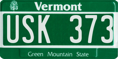 VT license plate USK373
