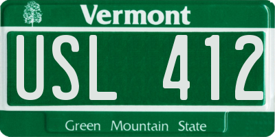 VT license plate USL412
