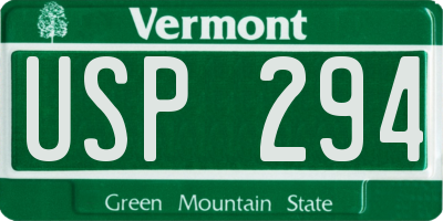 VT license plate USP294