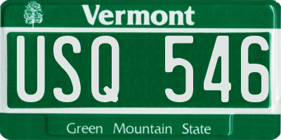 VT license plate USQ546