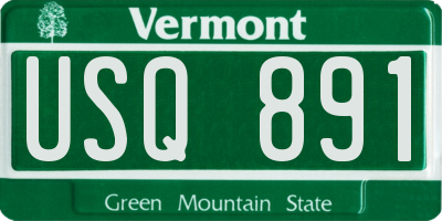 VT license plate USQ891