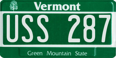 VT license plate USS287