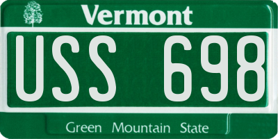 VT license plate USS698