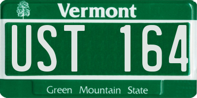 VT license plate UST164