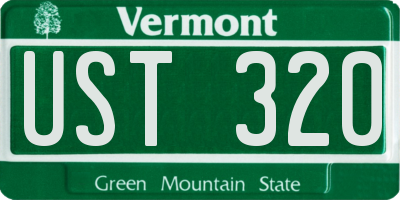 VT license plate UST320