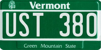 VT license plate UST380