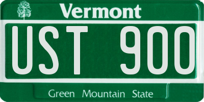VT license plate UST900