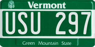 VT license plate USU297