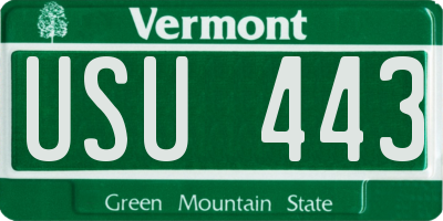 VT license plate USU443