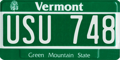 VT license plate USU748