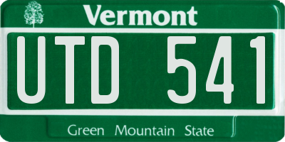 VT license plate UTD541