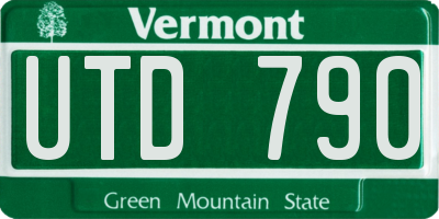 VT license plate UTD790