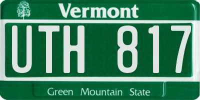 VT license plate UTH817