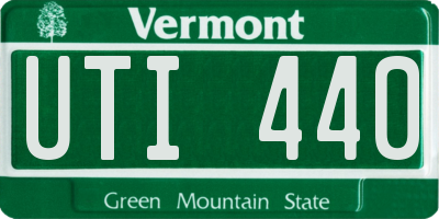 VT license plate UTI440