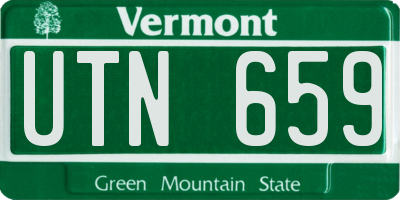 VT license plate UTN659