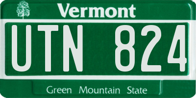 VT license plate UTN824
