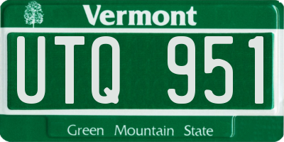 VT license plate UTQ951