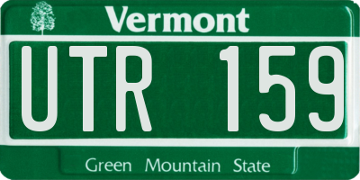 VT license plate UTR159