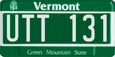 VT license plate UTT131