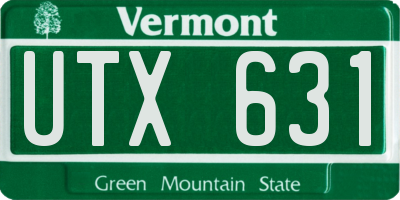 VT license plate UTX631
