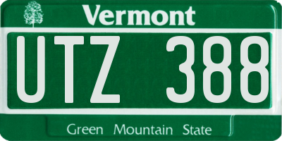 VT license plate UTZ388