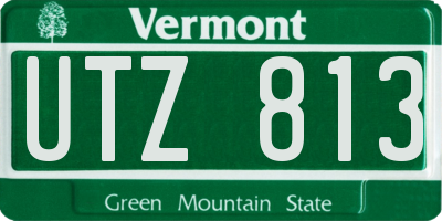 VT license plate UTZ813