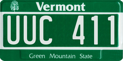 VT license plate UUC411