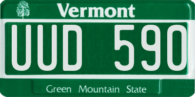 VT license plate UUD590