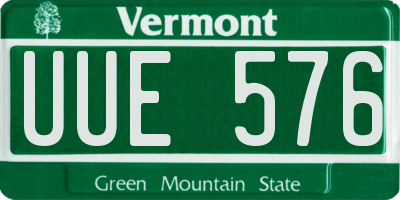 VT license plate UUE576