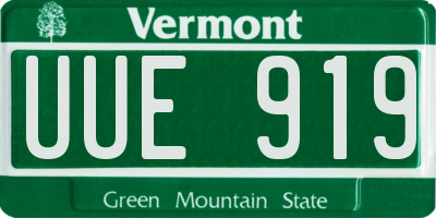 VT license plate UUE919