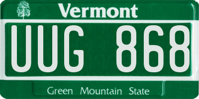 VT license plate UUG868