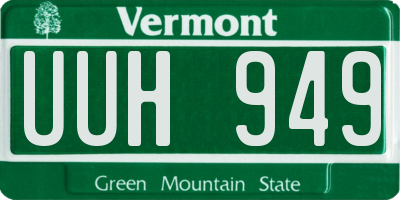 VT license plate UUH949