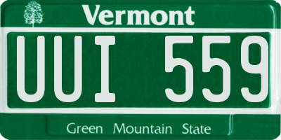 VT license plate UUI559