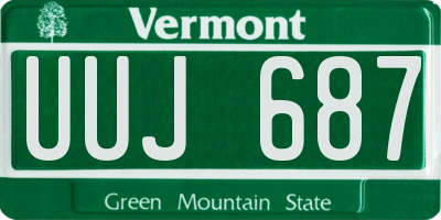 VT license plate UUJ687