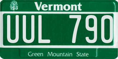 VT license plate UUL790