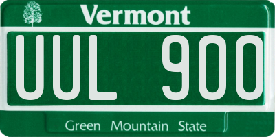 VT license plate UUL900