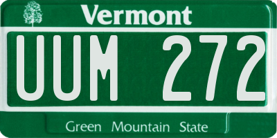 VT license plate UUM272